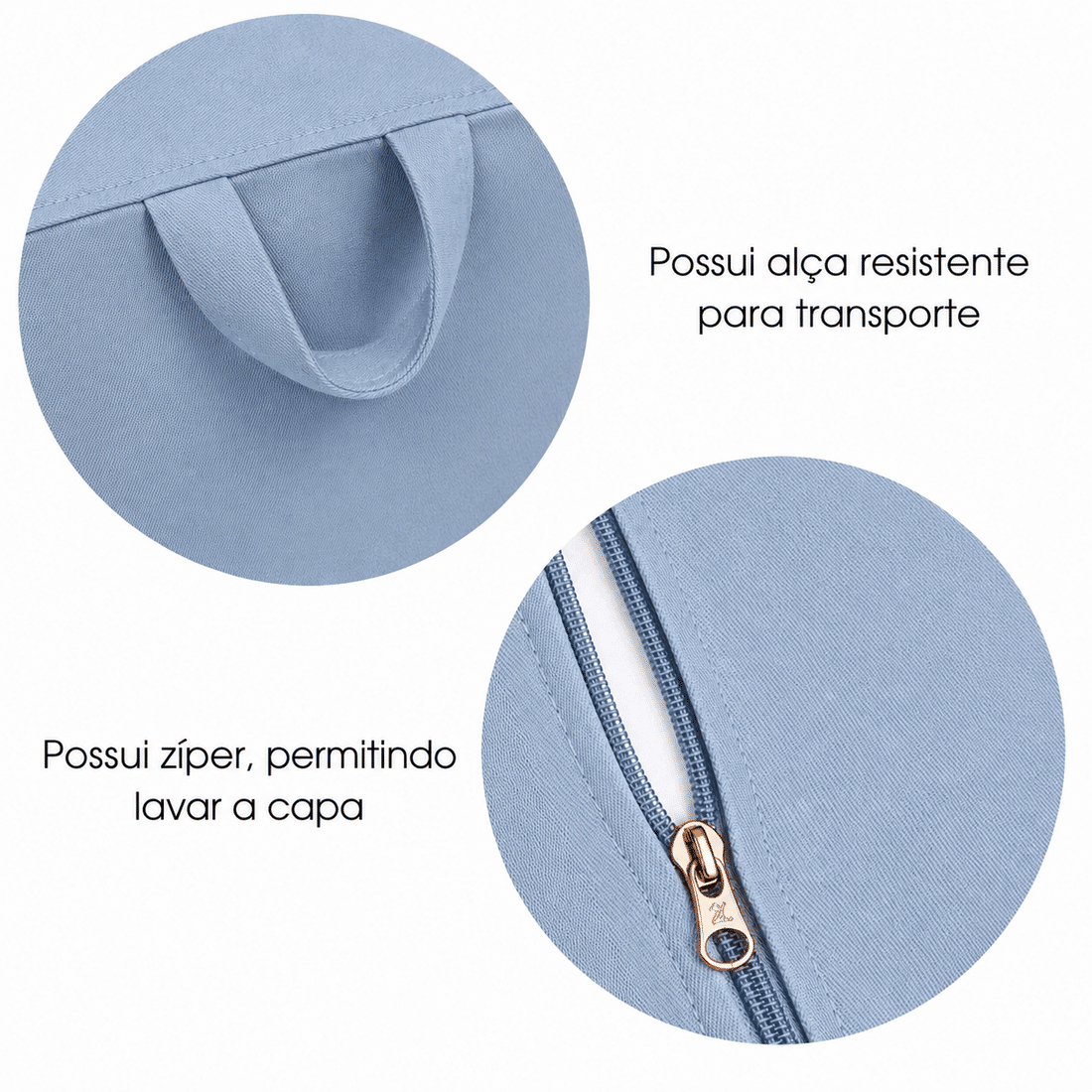 Mini Sofá Poltrona Infantil Azul de Espuma com Alça de Transporte e Capa Lavável Mini Sofá Poltrona Infantil Azul de Espuma com Alça de Transporte e Capa Lavável