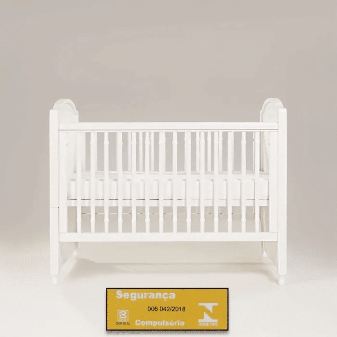 Berço Americano Feliz 2 em 1 Space Blue com Palha Branca Berço Americano Feliz 2 em 1 Space Blue com Palha Branca