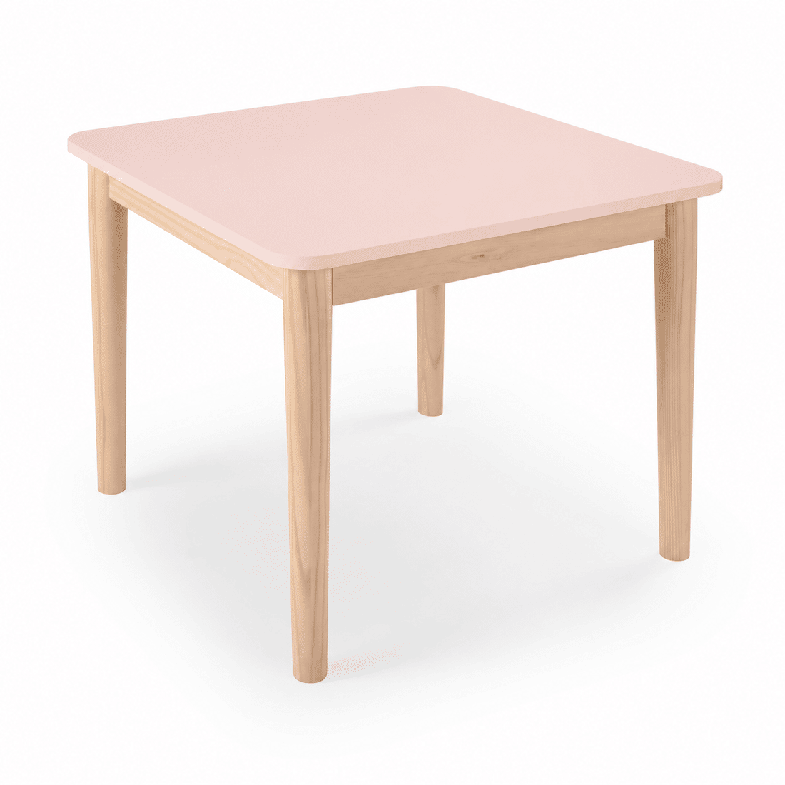 Mesa Infantil Quadrada de Madeira Maciça 61cm Rosa com Porta-Lápis e Suporte para Papel Mesa Infantil Quadrada de Madeira Maciça 61cm Rosa com Porta-Lápis e Suporte para Papel