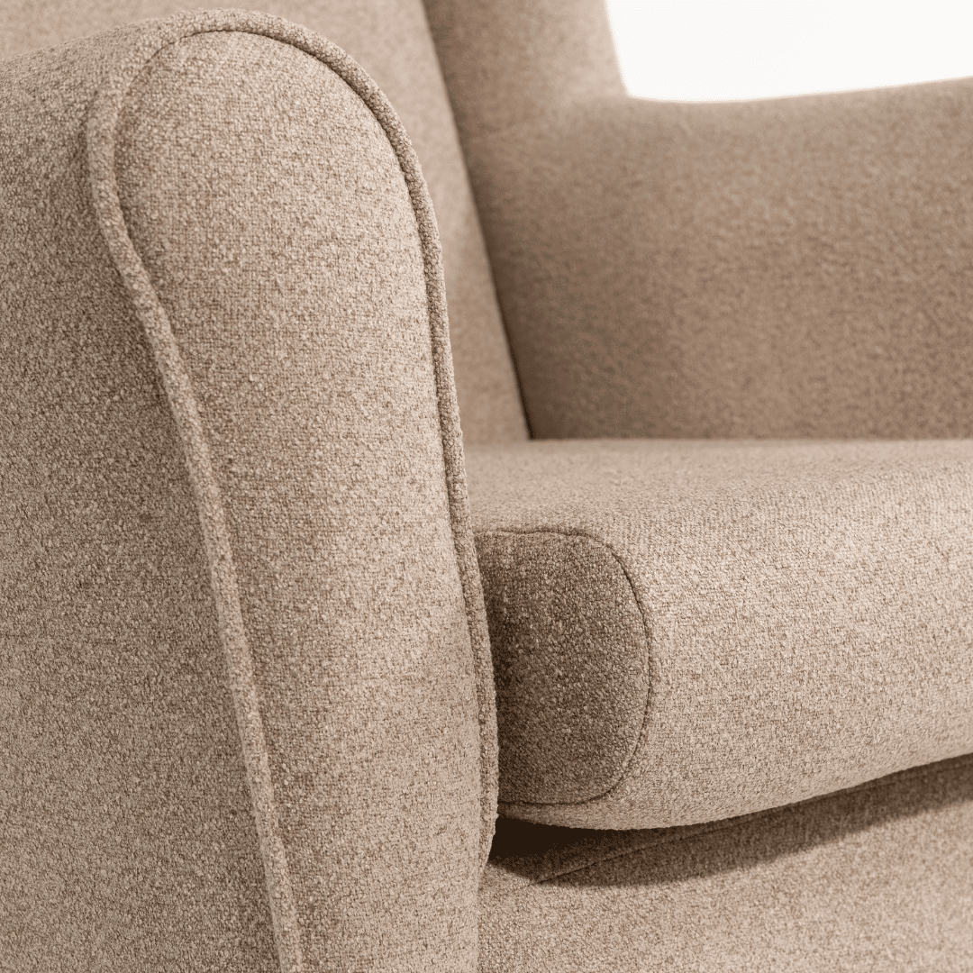 Poltrona de Amamentação Cloud com Balanço Bouclé Bege Poltrona de Amamentação Cloud com Balanço Bouclé Bege