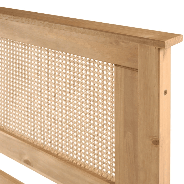 Cabeceira de Cama QUEEN 164cm Nature Madeira e Rattan Cabeceira de Cama QUEEN 164cm Nature Madeira e Rattan