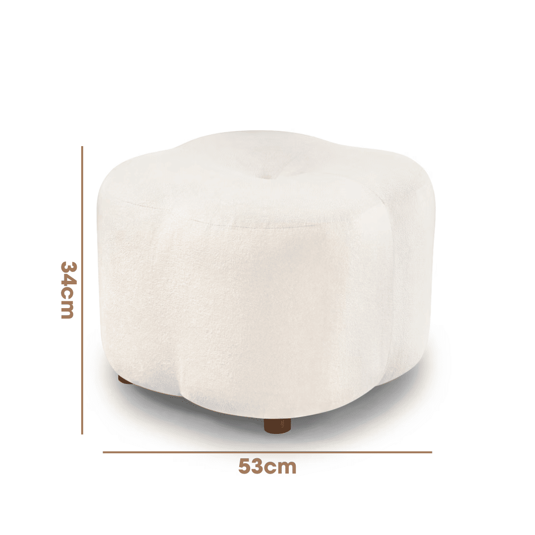 Poltrona de Amamentação Luna com Balanço e Puff Flor Bouclé Branco Poltrona de Amamentação Luna com Balanço e Puff Flor Bouclé Branco