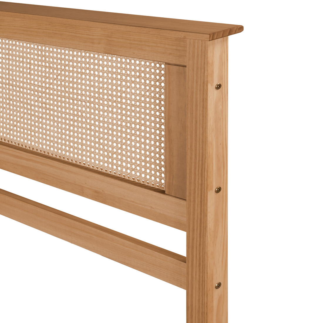 Cabeceira de Cama SOLTEIRO 94 cm Nature Madeira e Rattan Cabeceira de Cama SOLTEIRO 94 cm Nature Madeira e Rattan