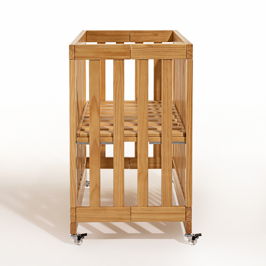 Mini Berço Dobrável Fold de Madeira na Cor Mel Mini Berço Dobrável Fold de Madeira na Cor Mel