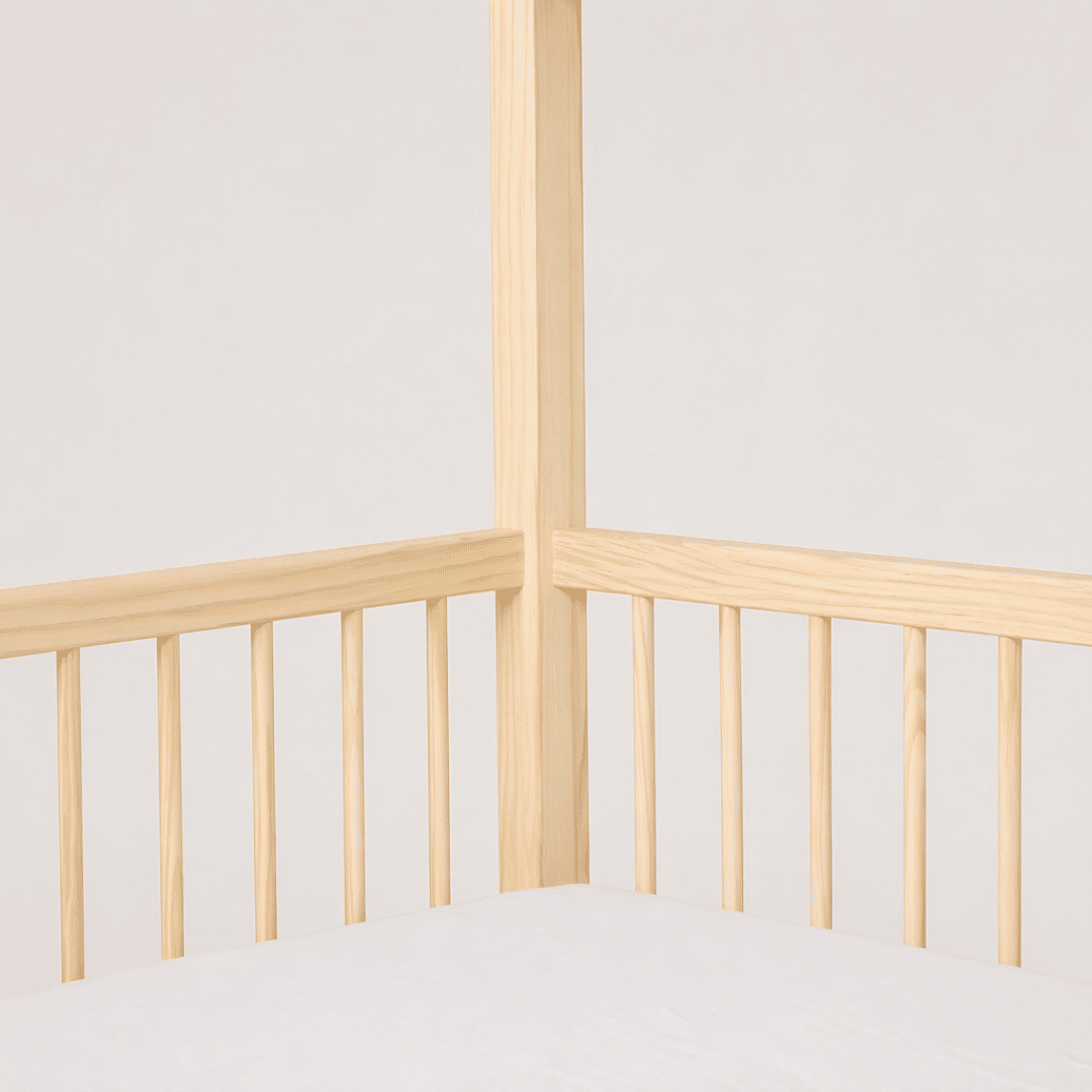 Cama Infantil Casinha Com Cama Auxiliar Bloomie em Madeira Maciça Pinus Natural Cama Infantil Casinha Com Cama Auxiliar Bloomie em Madeira Maciça Pinus Natural