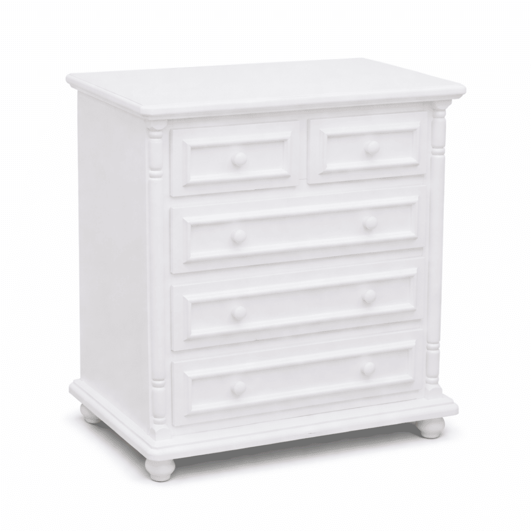 Cômoda Diamante 5 Gavetas Branca Cômoda Diamante 5 Gavetas Branca