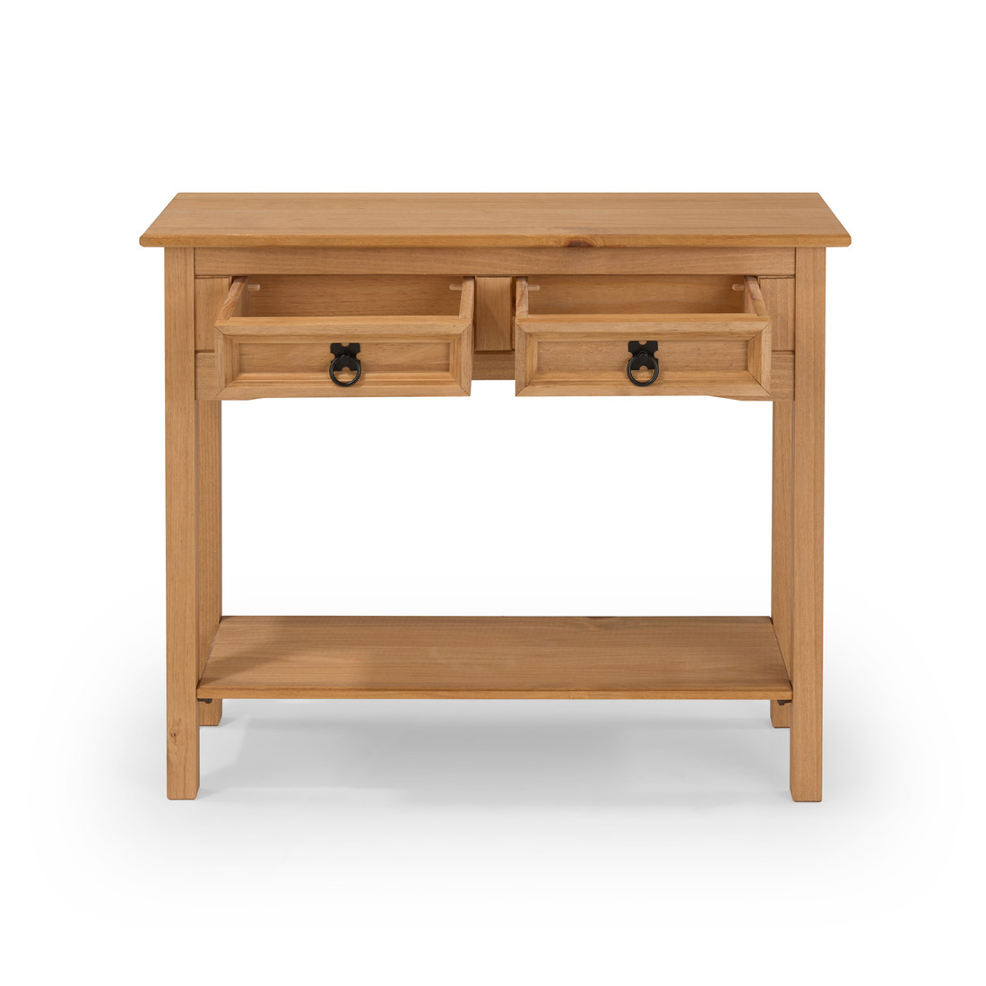 Aparador Madeira Maciça 2 Gavetas e 1 Prateleira 88 cm