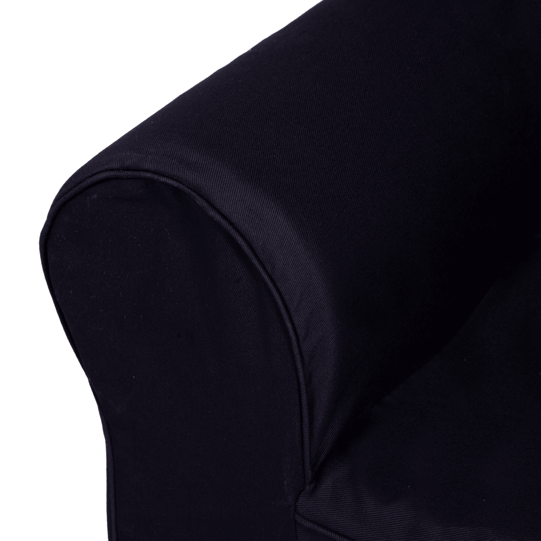 Mini Sofá Poltrona Infantil Azul Marinho de Espuma com Alça de Transporte e Capa Lavável