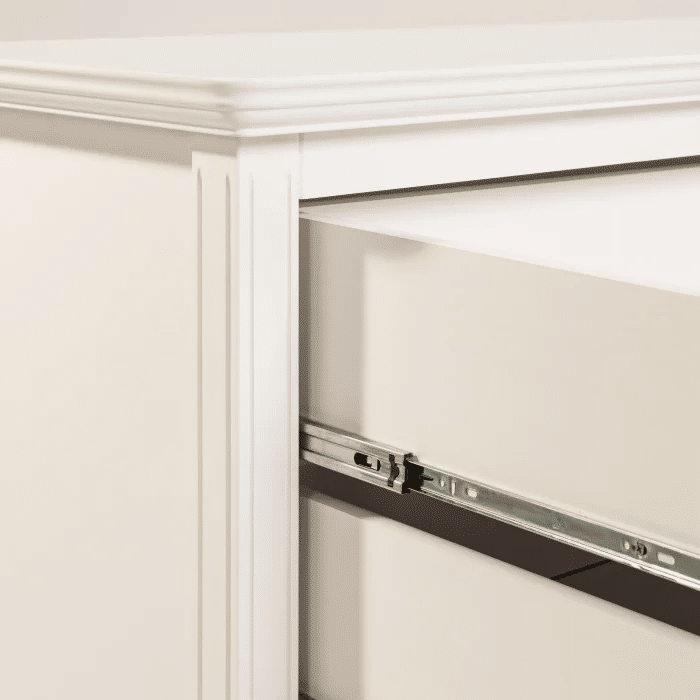 Kit Berço 3 em 1 + Cômoda 4 gavetas e 1 Porta com Rattan Branco | Linha Feliz + 1,2,3