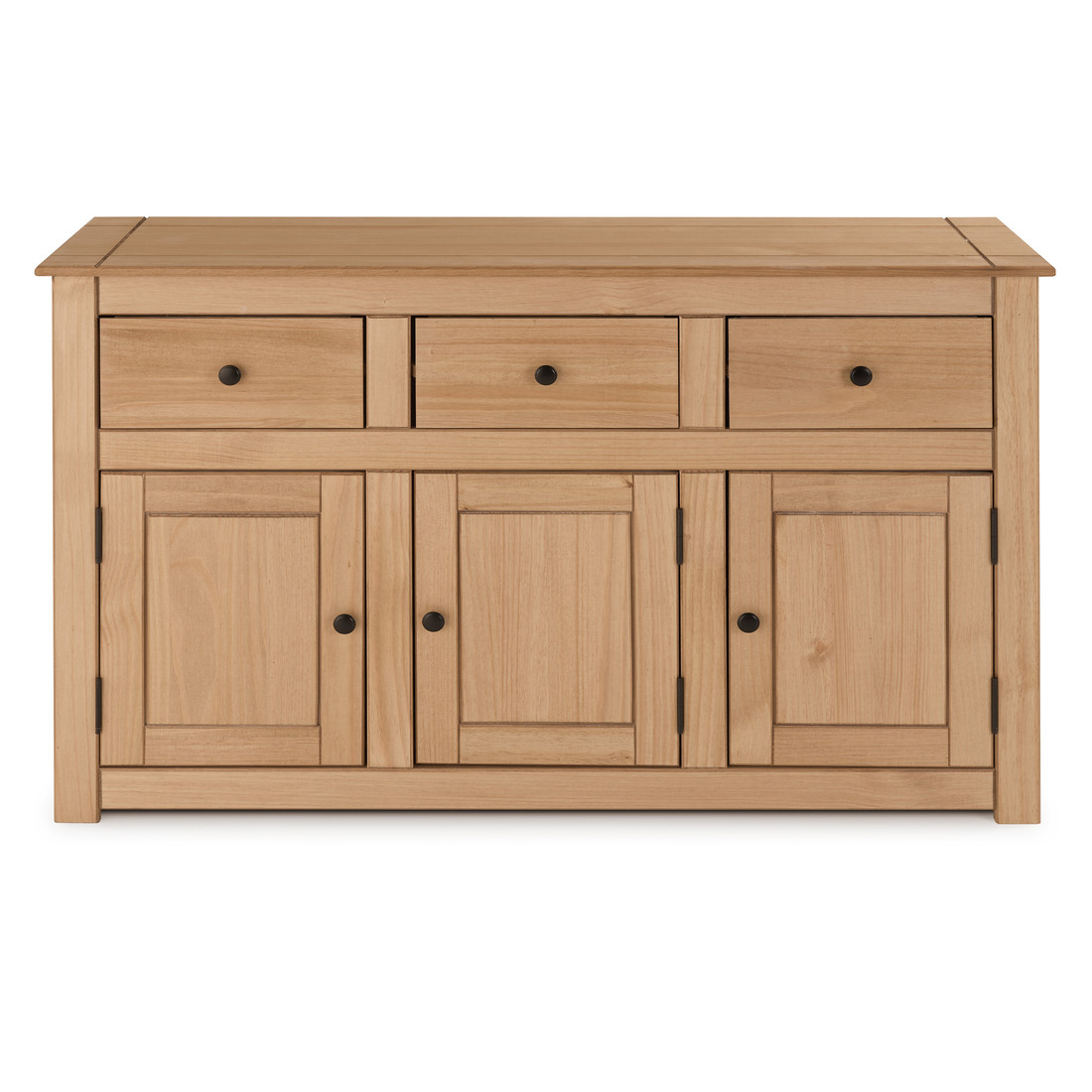 Balcão Buffet de Madeira Maciça com 3 Gavetas e 3 Portas Design Clássico Balcão Buffet de Madeira Maciça com 3 Gavetas e 3 Portas Design Clássico
