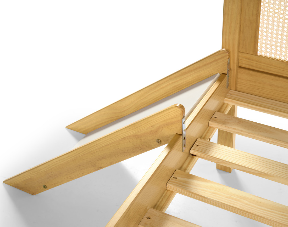 Escorregador para Cama Infantil com Fácil Fixação em Madeira Maciça Pinus Mel e Branco Escorregador para Cama Infantil com Fácil Fixação em Madeira Maciça Pinus Mel e Branco