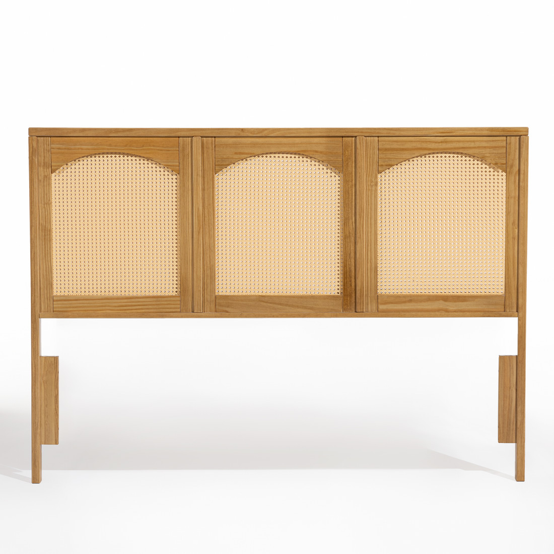 Cabeceira de Cama QUEEN 166cm Arcs Madeira e Rattan Cabeceira de Cama QUEEN 166cm Arcs Madeira e Rattan