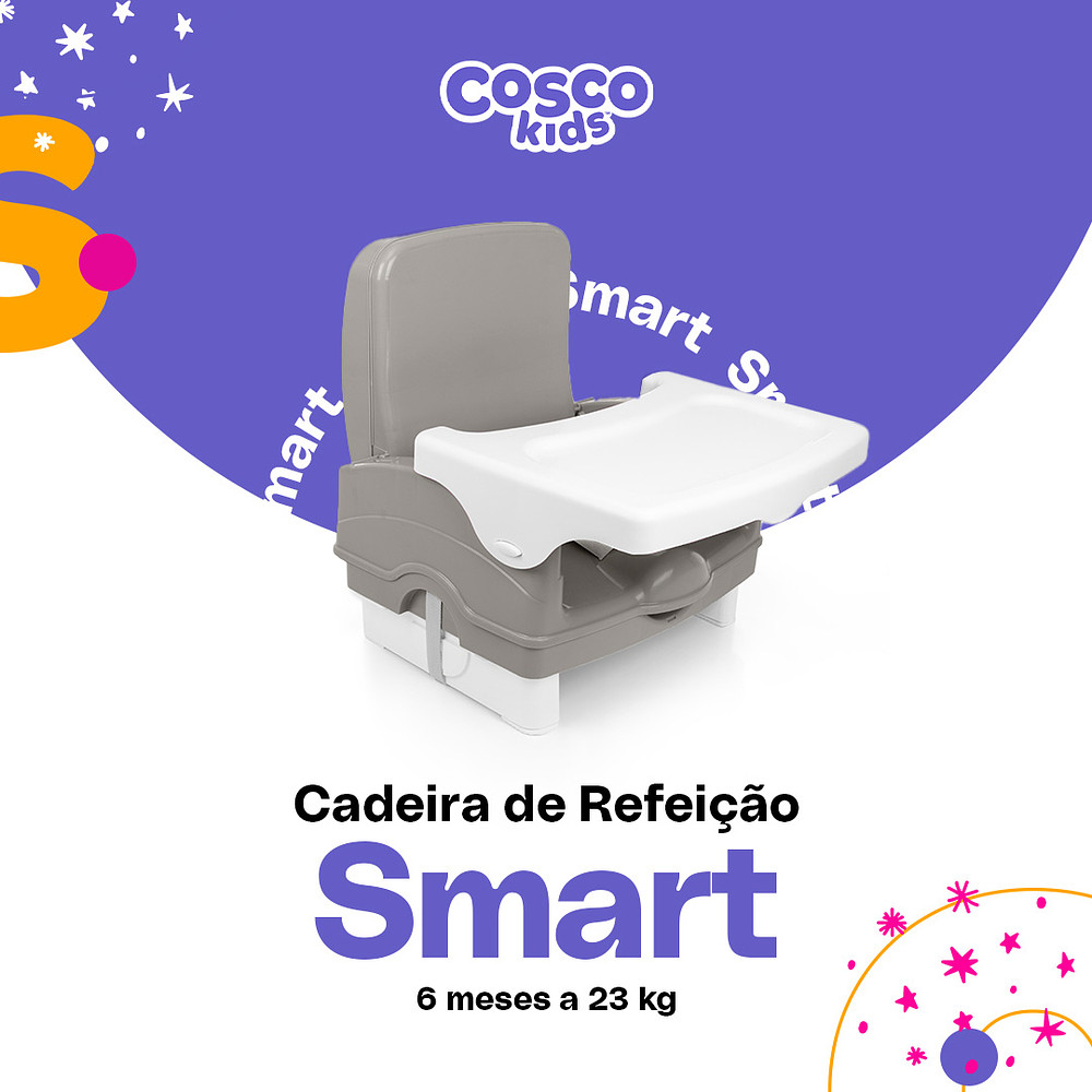 Cadeira Portátil Smart Cosco Cinza Cadeira Portátil Smart Cosco Cinza