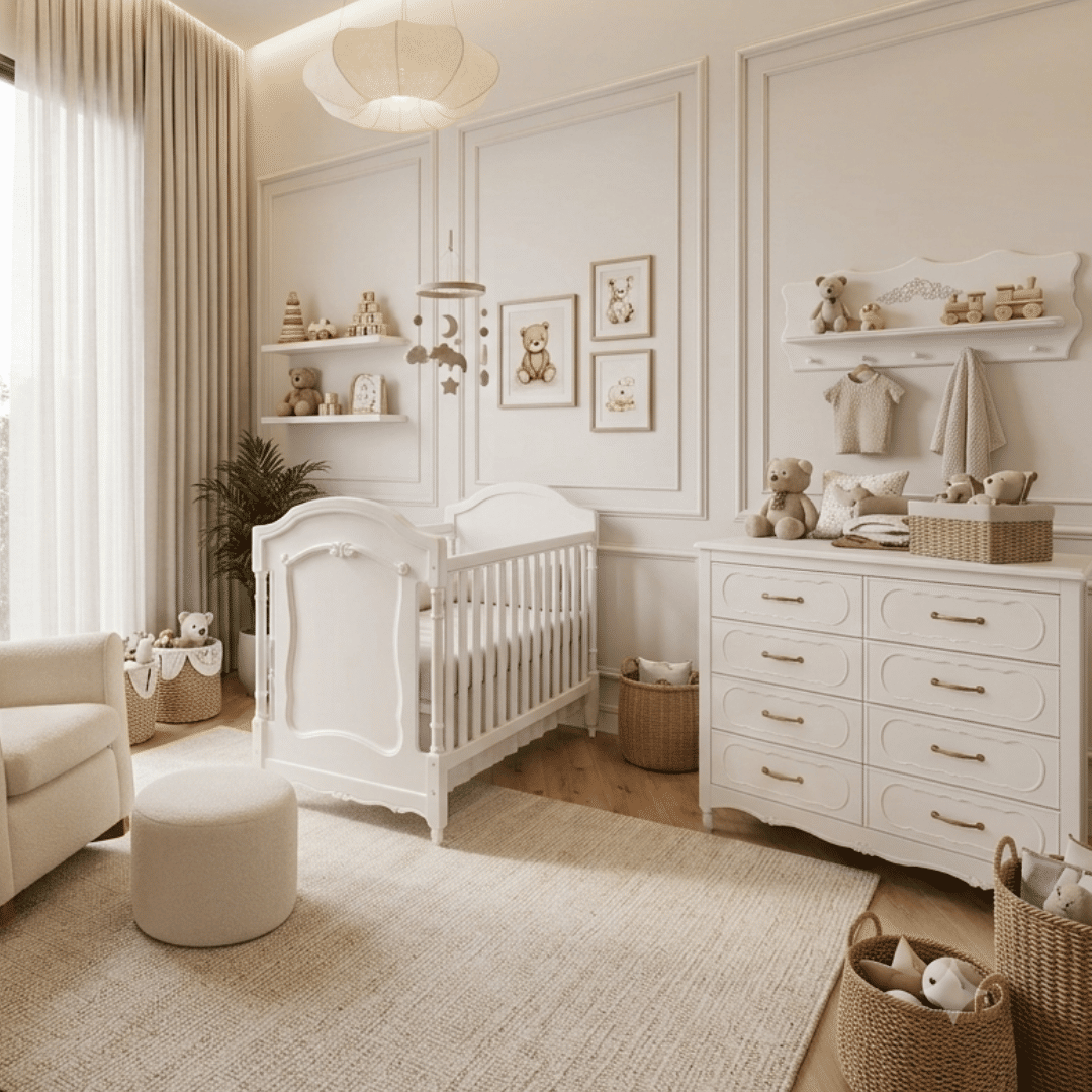 Kit Lilie Berço 2 em 1 e Cômoda 8 Gavetas em Madeira Maciça Branco Fosco Kit Lilie Berço 2 em 1 e Cômoda 8 Gavetas em Madeira Maciça Branco Fosco