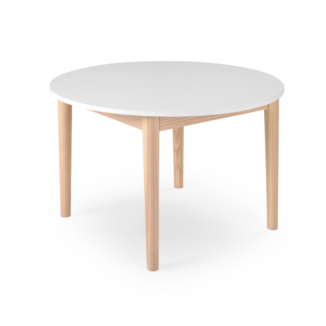 Mesa Infantil Redonda de Madeira Maciça 80cm Branca Mesa Infantil Redonda de Madeira Maciça 80cm Branca