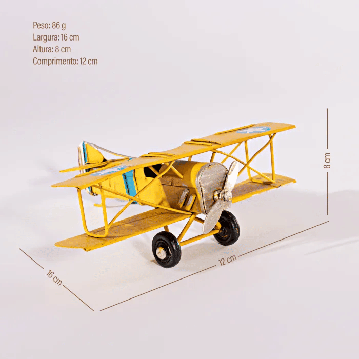 Avião Decorativo amarelo Avião Decorativo amarelo