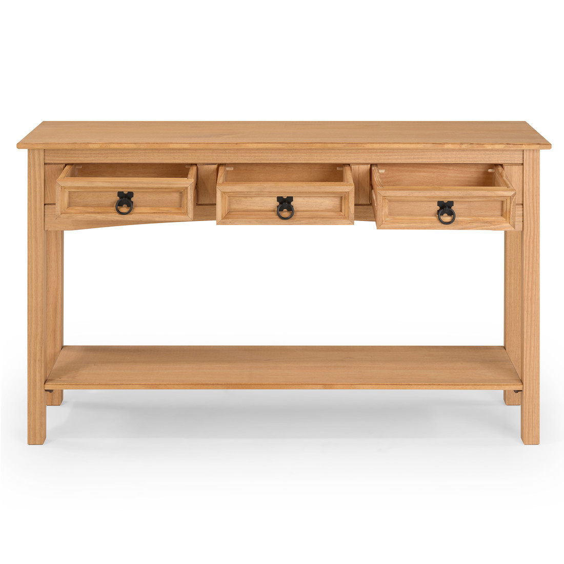 Aparador Madeira Maciça 3 Gavetas e 1 Prateleira 122 cm