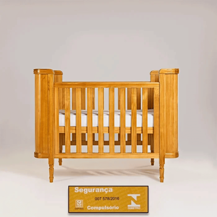 Berço Americano Toy 2 em 1 na Cor Mel Berço Americano Toy 2 em 1 na Cor Mel