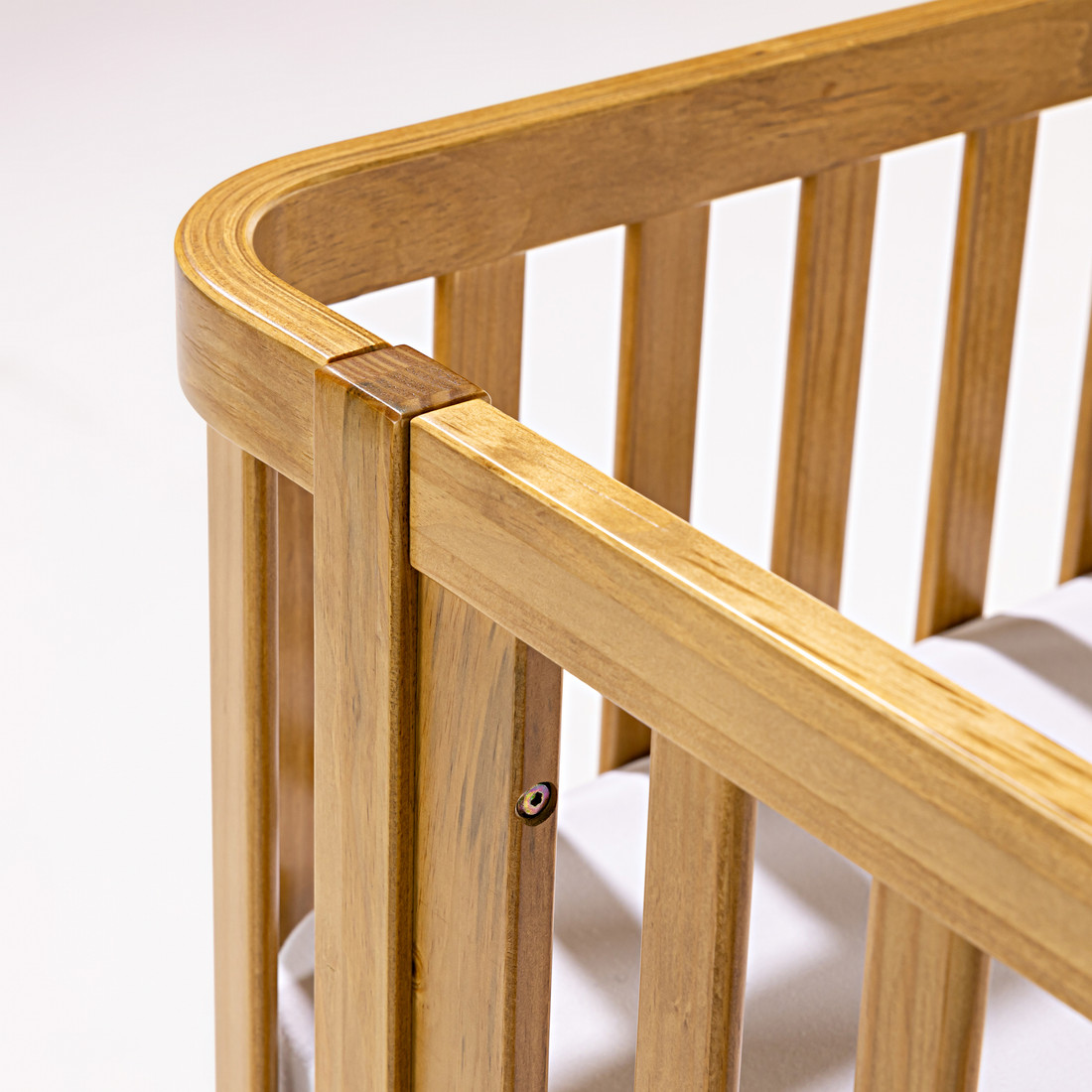 Kit Berço 3 em 1 + Cômoda 4 gavetas e 1 Porta com Rattan Mel | Linha Feliz + 1,2,3