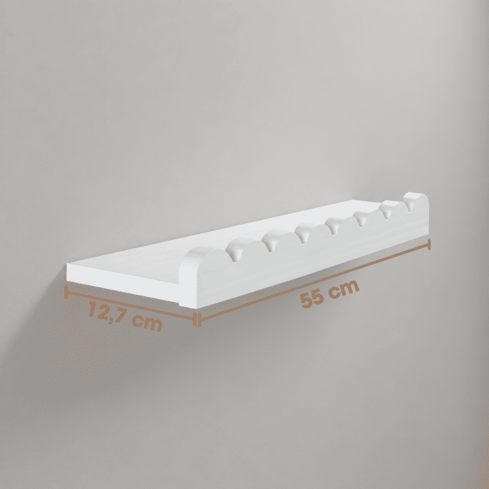 Prateleira Pop Branca 55 cm Kit com 2 Unidades Prateleira Pop Branca 55 cm Kit com 2 Unidades
