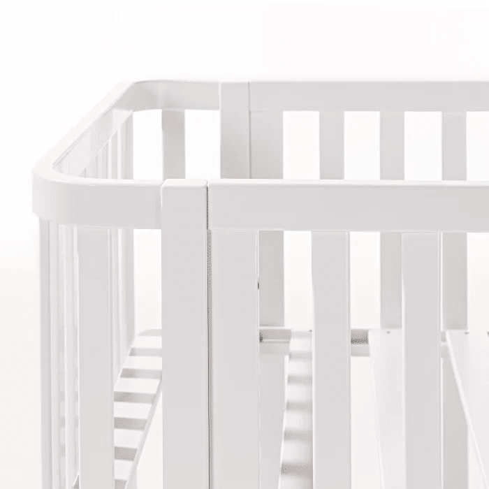 Kit Berço 3 em 1 + Cômoda 4 gavetas e 1 Porta com Rattan Branco | Linha Feliz + 1,2,3 Kit Berço 3 em 1 + Cômoda 4 gavetas e 1 Porta com Rattan Branco | Linha Feliz + 1,2,3