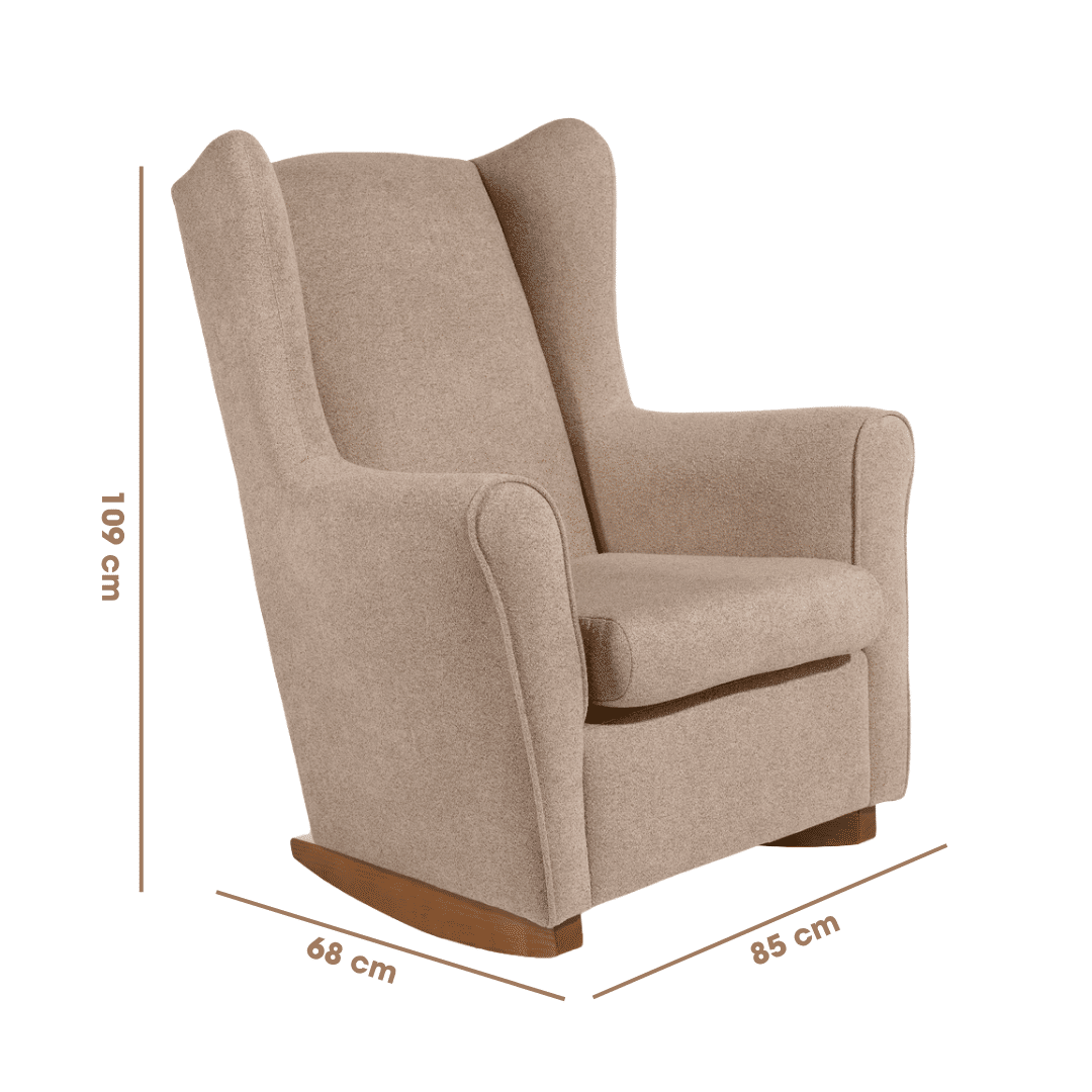 Poltrona de Amamentação Cloud com Balanço Bouclé Bege Poltrona de Amamentação Cloud com Balanço Bouclé Bege