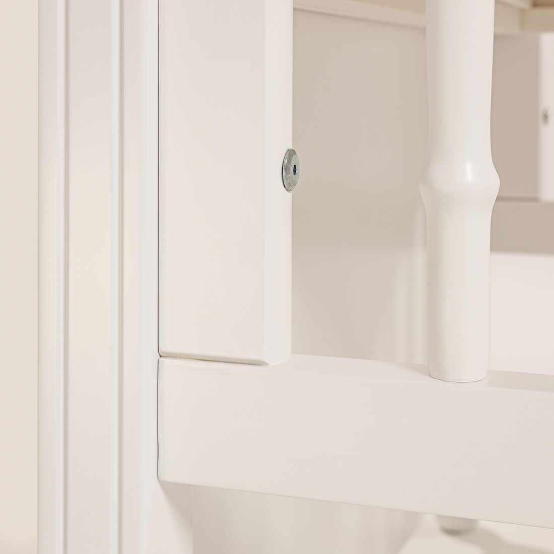 Berço Americano Feliz 2 em 1 Branco Fosco com Palha Mel Berço Americano Feliz 2 em 1 Branco Fosco com Palha Mel