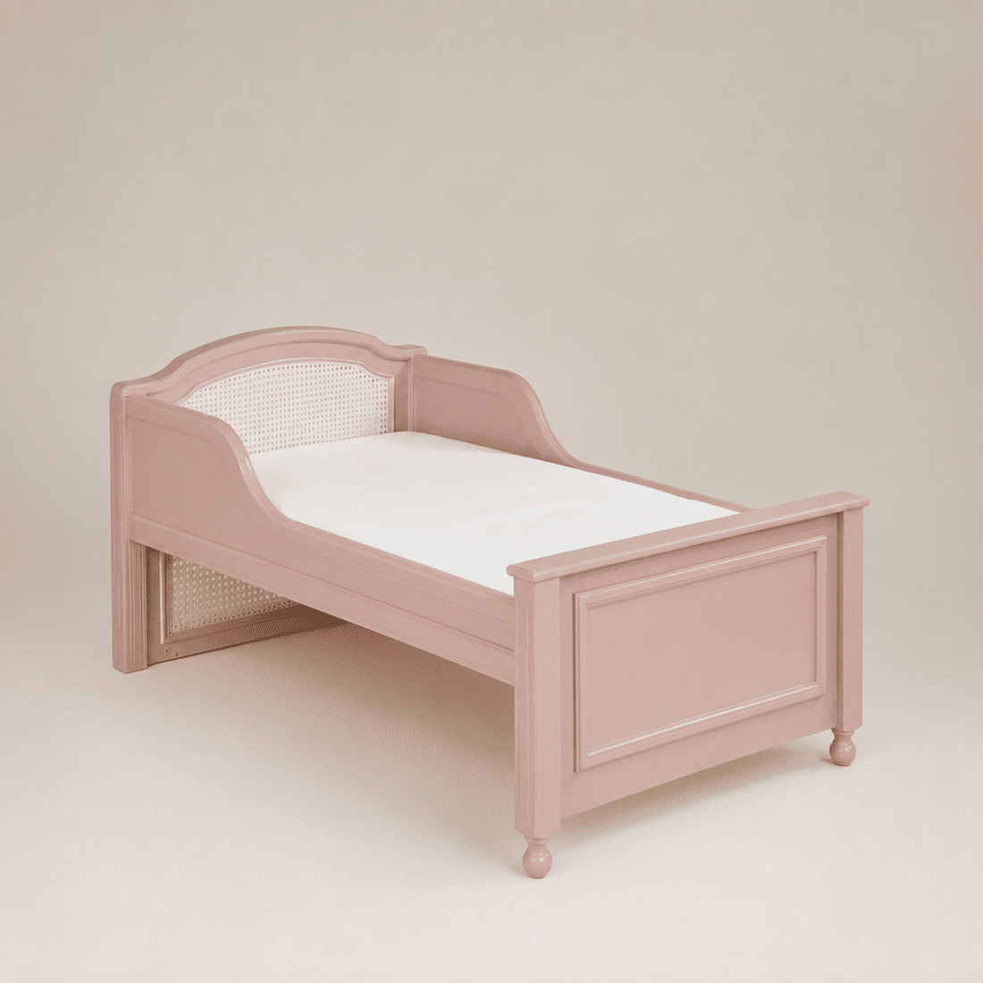 Berço Americano Feliz 2 em 1 Rosa Soft com Palha Branca Berço Americano Feliz 2 em 1 Rosa Soft com Palha Branca