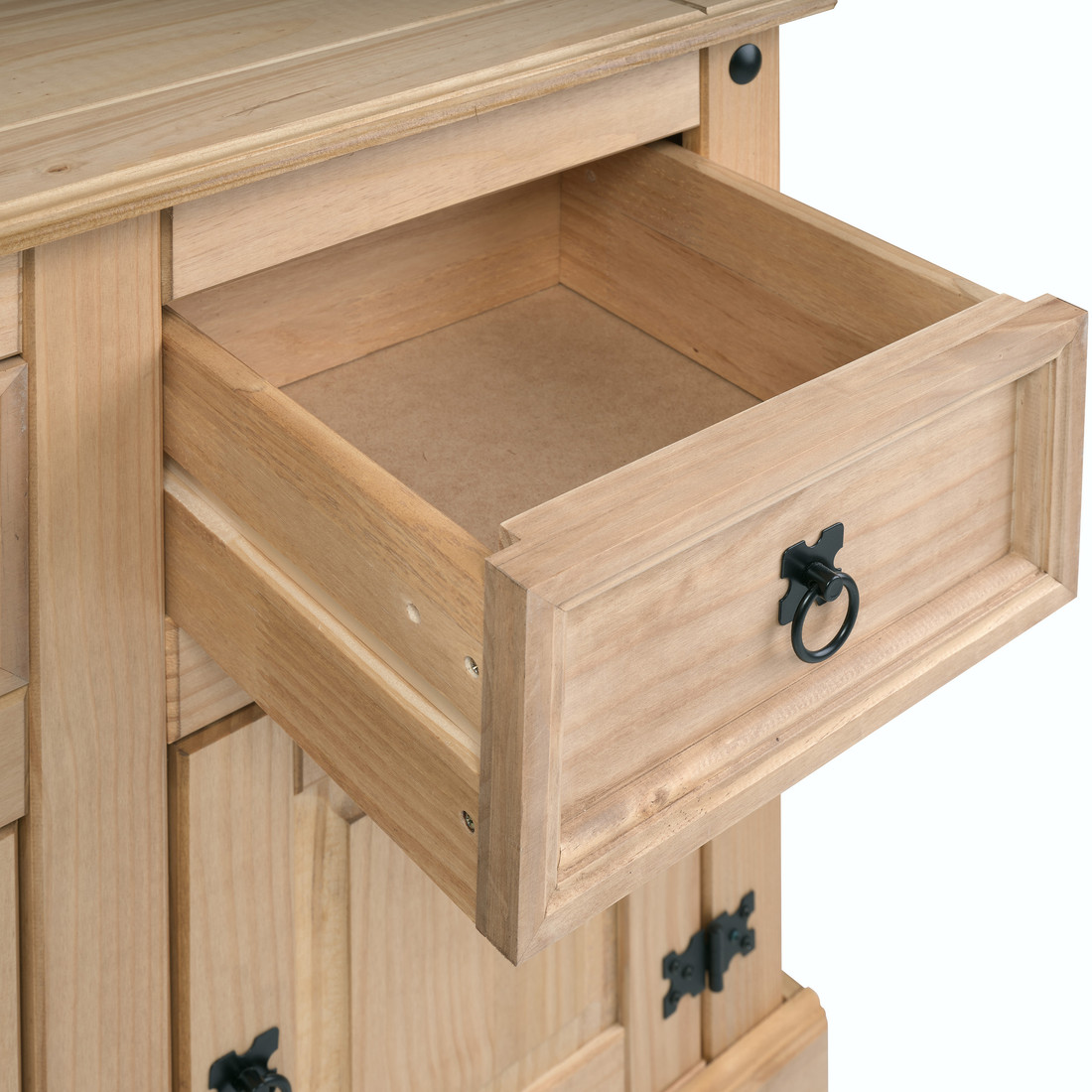 Balcão Buffet em Madeira Maciça de Pinus 2 Gavetas e 2 Portas