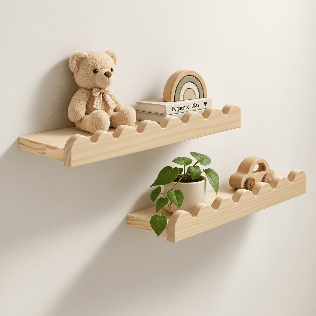 Prateleira Pop Natural 55 cm Kit com 2 Unidades Prateleira Pop Natural 55 cm Kit com 2 Unidades