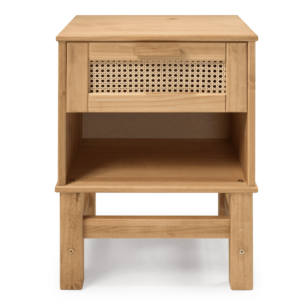 Kit Cabeceira SOLTEIRO + Mesa de Cabeceira 1 Gaveta de Rattan Nature Kit Cabeceira SOLTEIRO + Mesa de Cabeceira 1 Gaveta de Rattan Nature