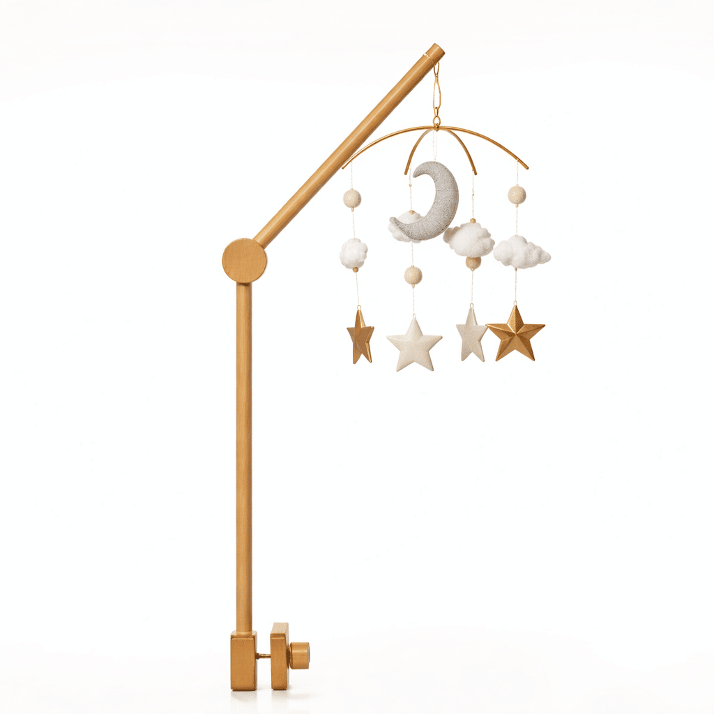 Suporte de Berço para Mobile em Madeira Mel