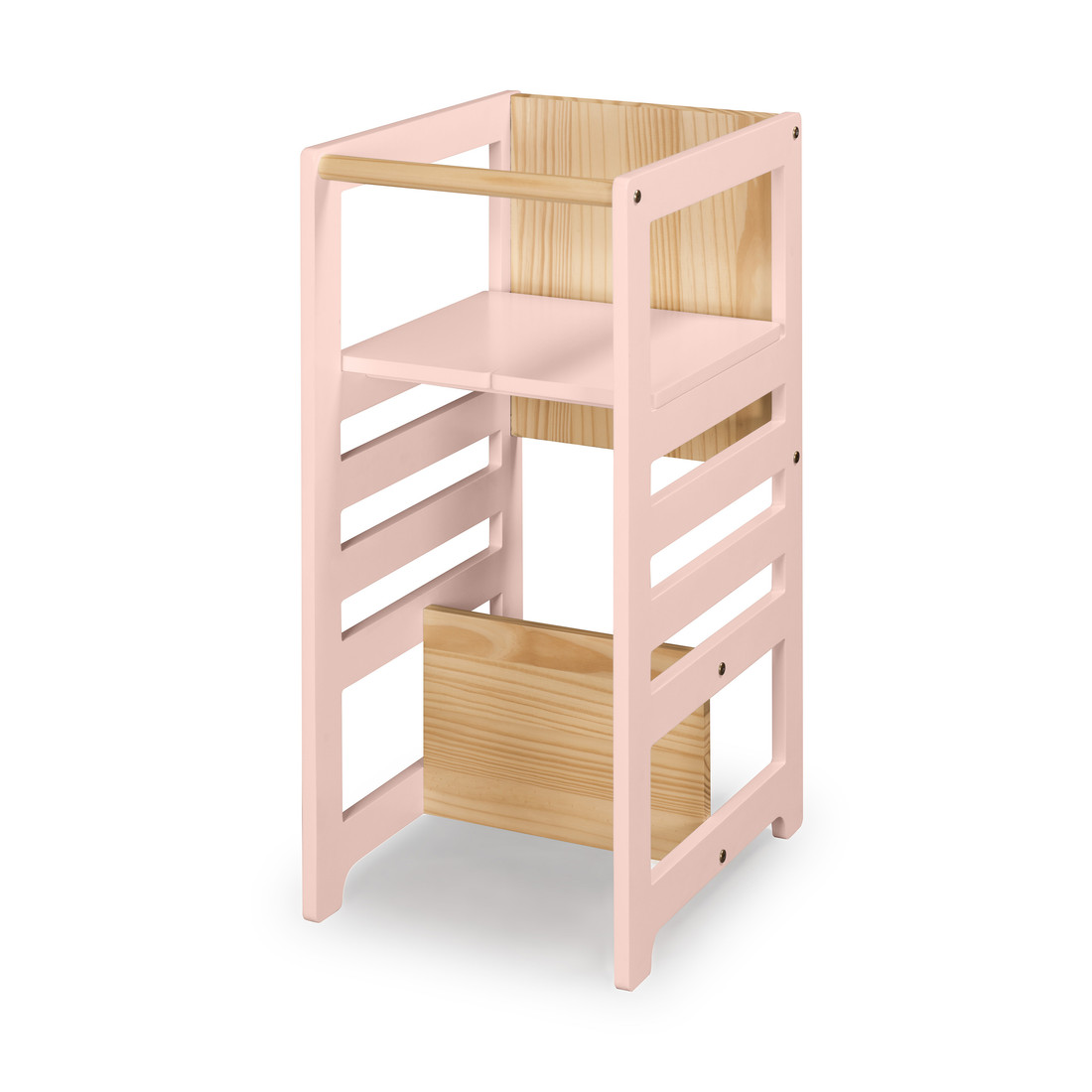 Torre de Aprendizagem Montessori 4 em 1 Rosa Cadeirão Ajustável, Mesinha de Atividades, Quadro de Desenhos Torre de Aprendizagem Montessori 4 em 1 Rosa Cadeirão Ajustável, Mesinha de Atividades, Quadro de Desenhos