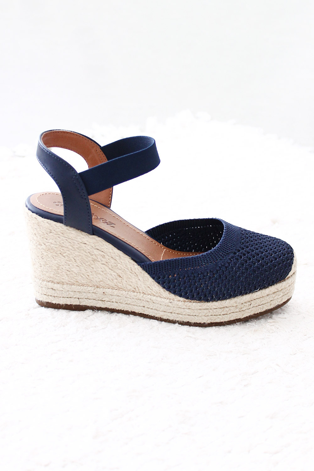 Anabela Mybez Melissa em Crochê com Elástico no Tornozelo e Salto de Corda