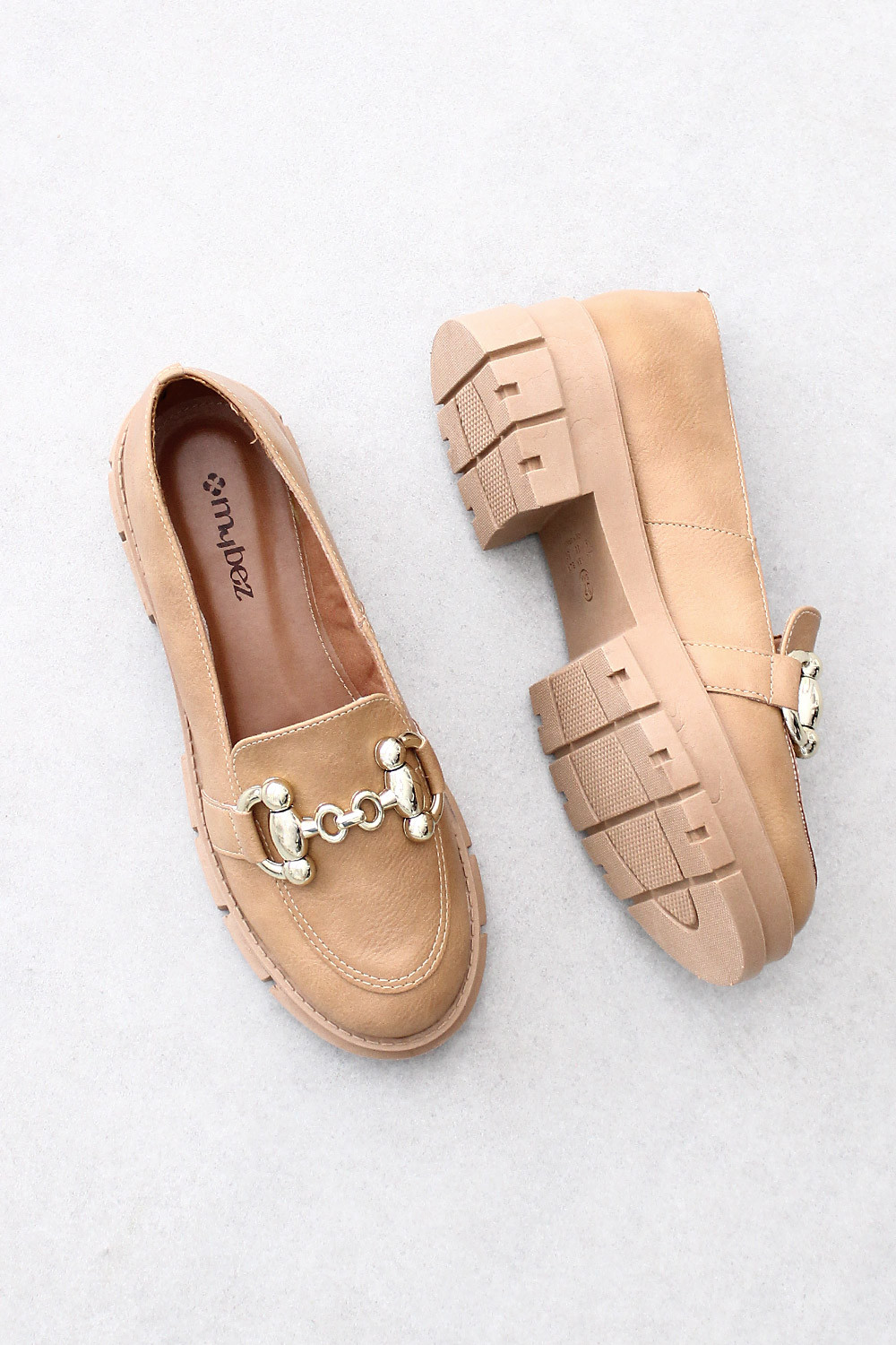 Mocassim Mybez Melinda Tratorado com Solado Elevado