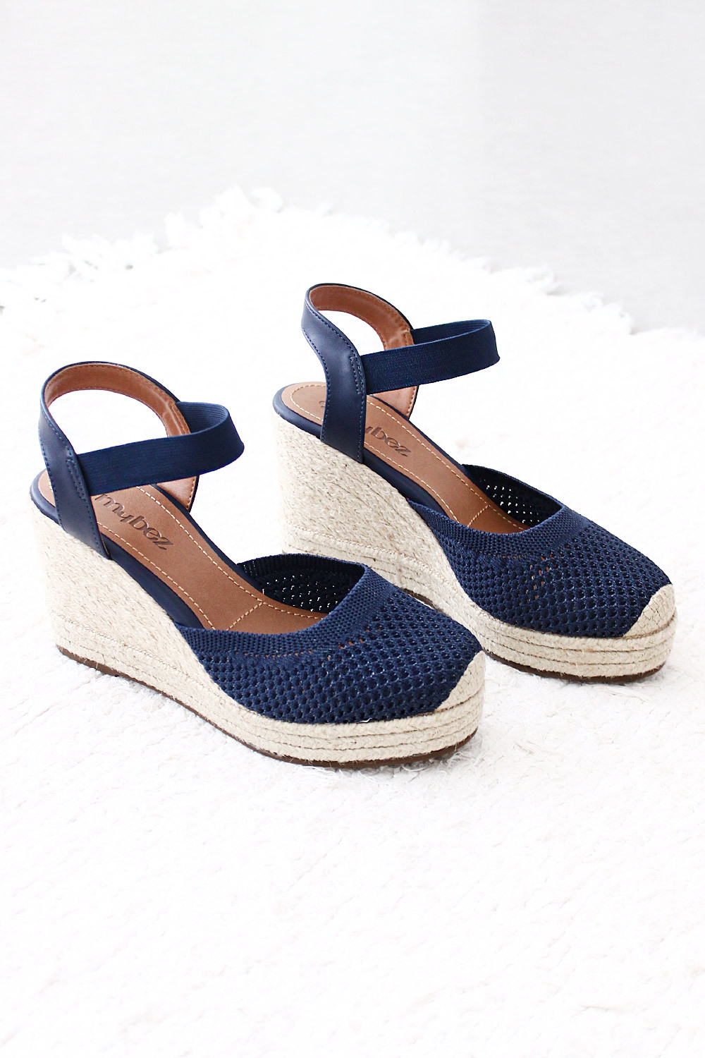 Anabela Mybez Melissa em Crochê com Elástico no Tornozelo e Salto de Corda