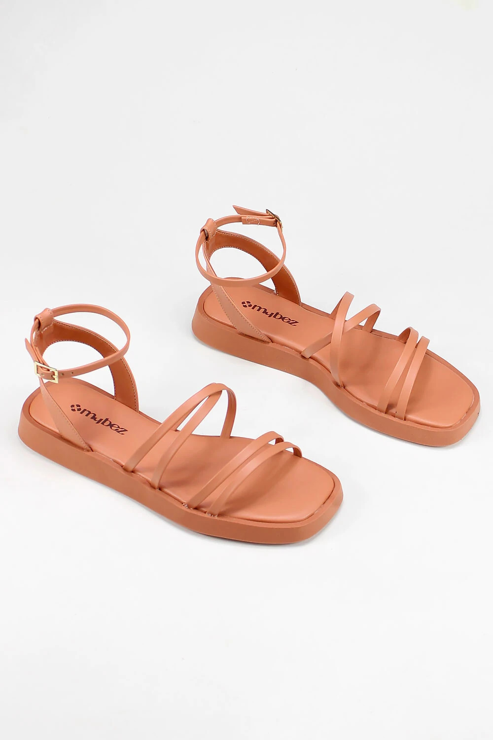 Sandália Flatform Mybez Anika Super Confortável com Solado de 2cm e Palmilha Confort