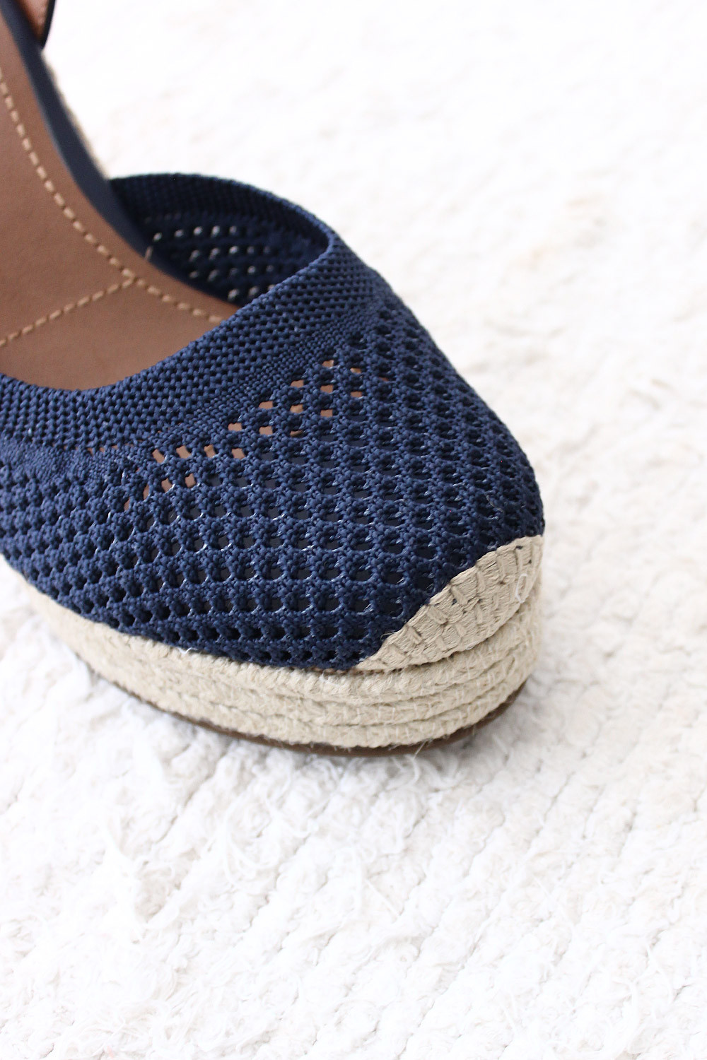 Anabela Mybez Melissa em Crochê com Elástico no Tornozelo e Salto de Corda