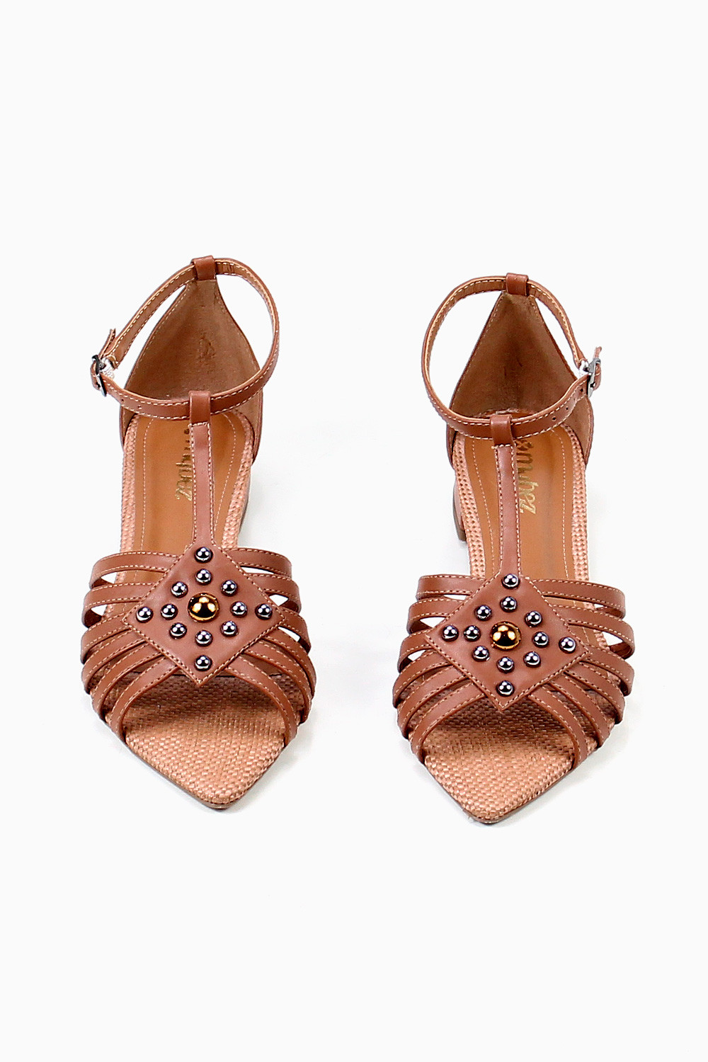 Sandália Rasteira Mybez Flora com Bico Fino