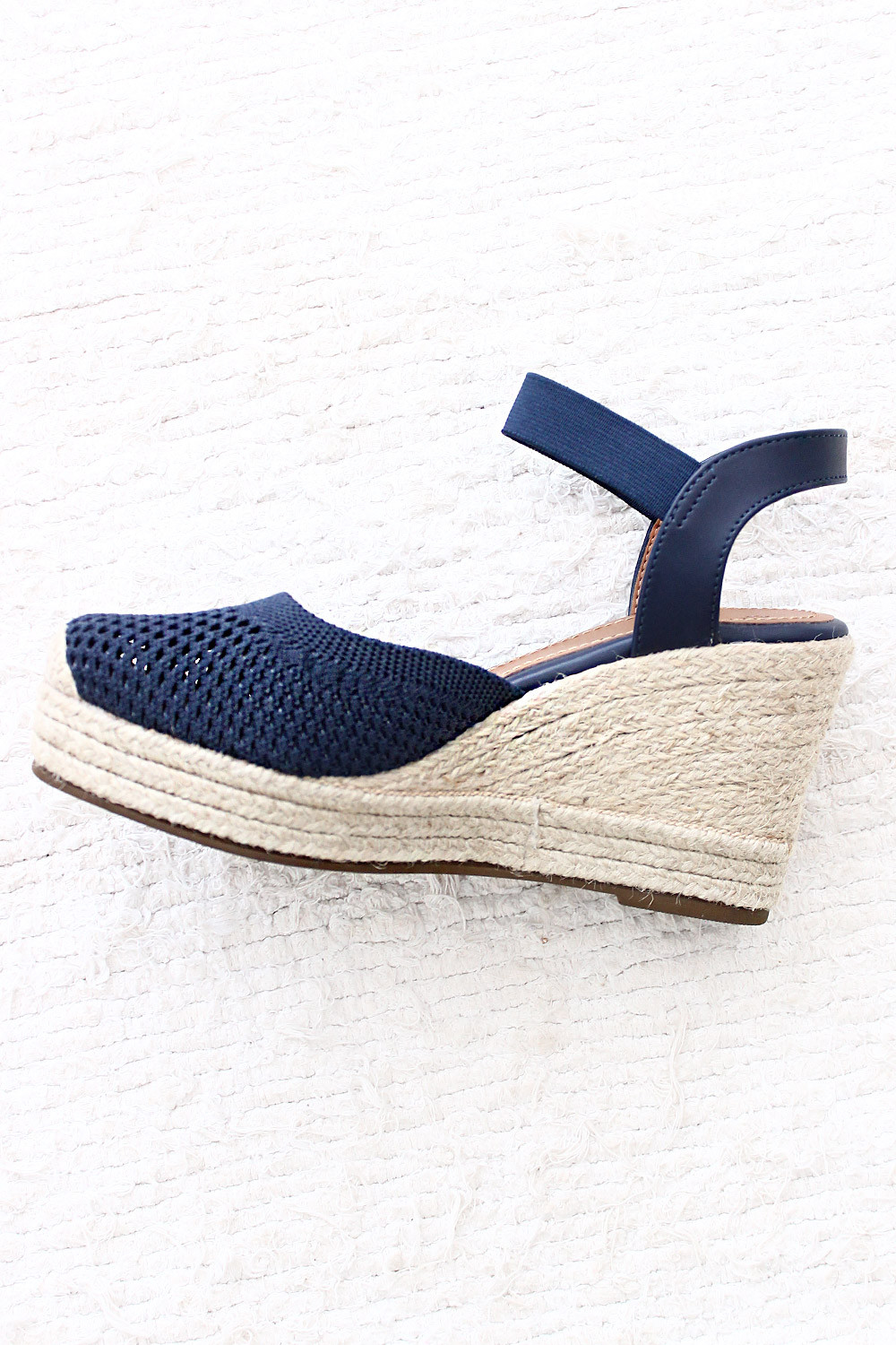 Anabela Mybez Melissa em Crochê com Elástico no Tornozelo e Salto de Corda