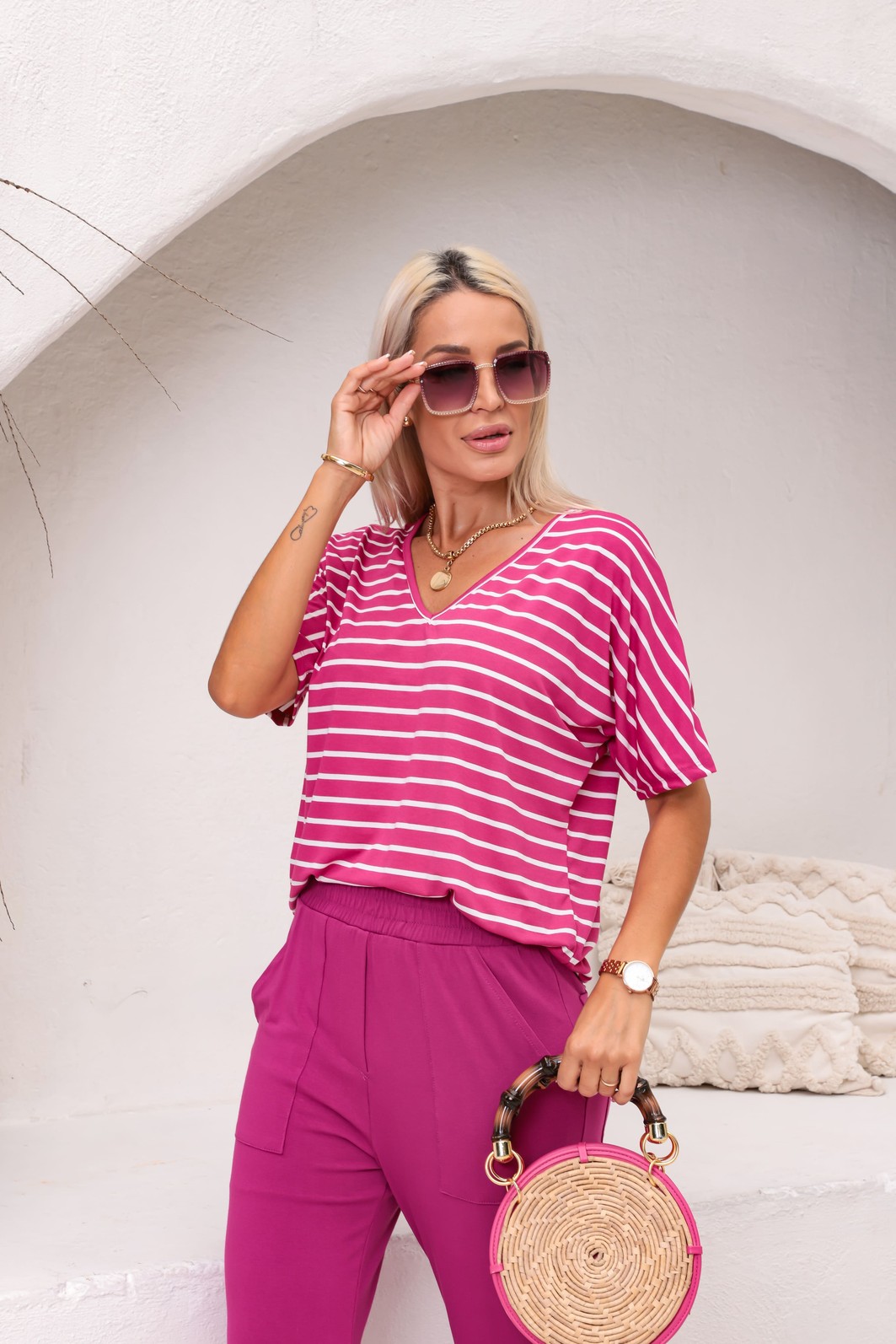 Conjunto Morgana 3.0 Gola V Fúcsia Conjunto Morgana 3.0 Gola V Fúcsia