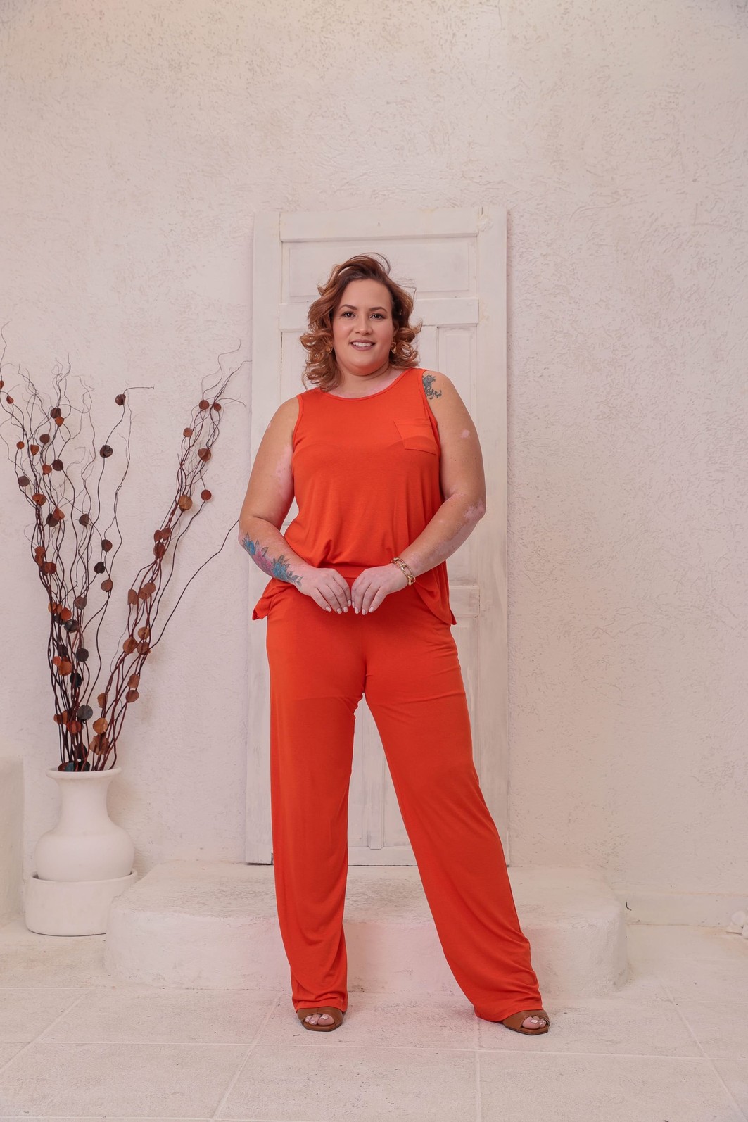 Conjunto Valentina 2.0 Reformulado Laranja Verão