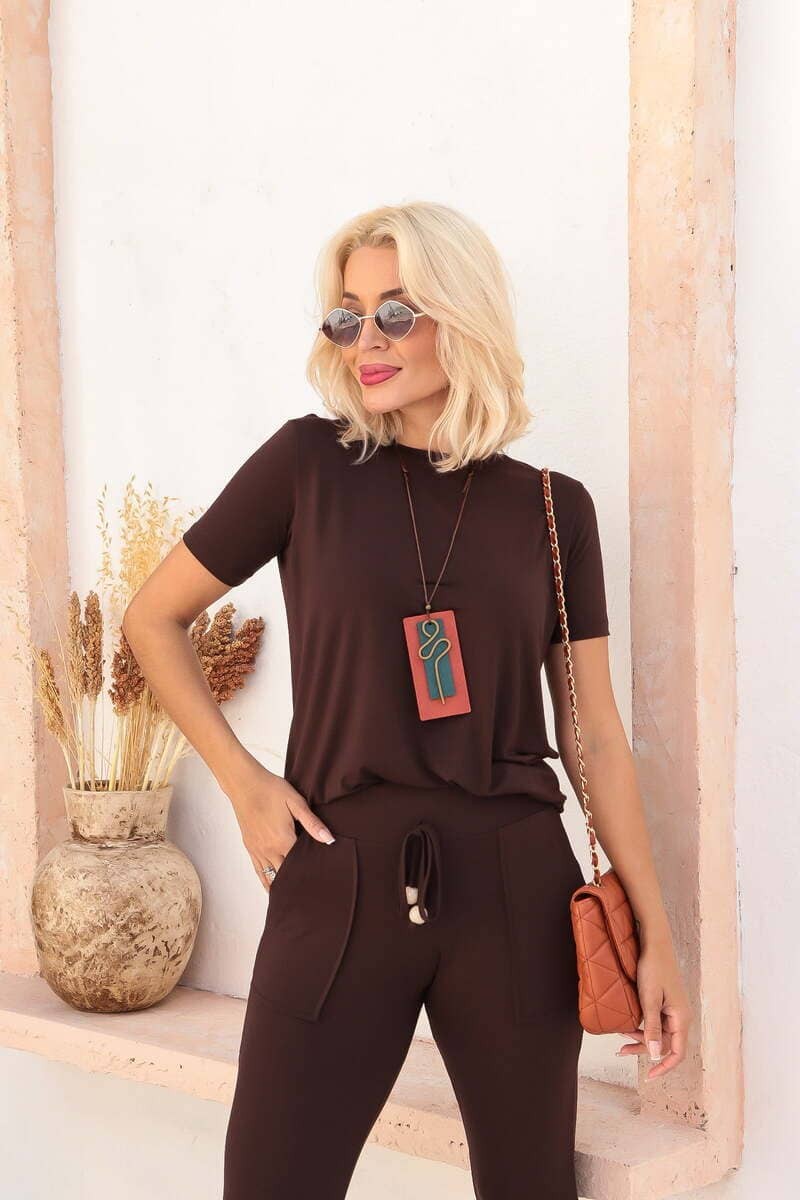 Conjunto Erika Confort Marrom Café Conjunto Erika Confort Marrom Café