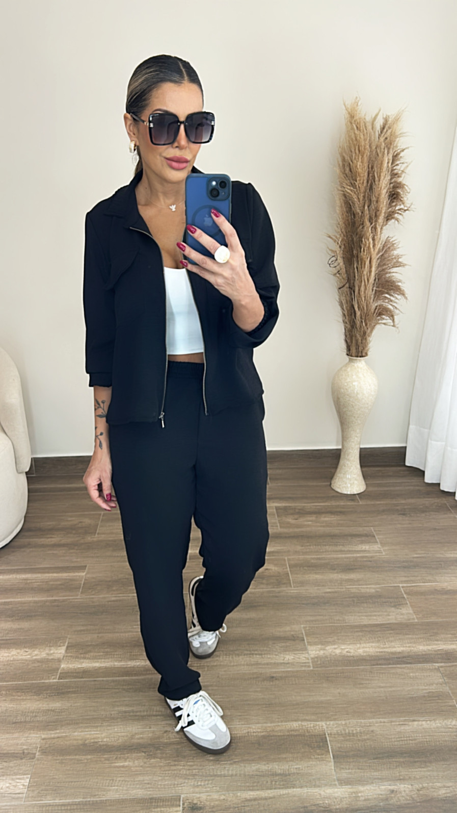 Conjunto em Air Flow Catarina - Preto Conjunto em Air Flow Catarina - Preto