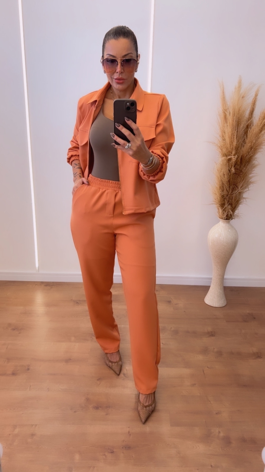 Conjunto em Alfaitaria Armani Catarina 2.0 - Pessego Conjunto em Alfaitaria Armani Catarina 2.0 - Pessego