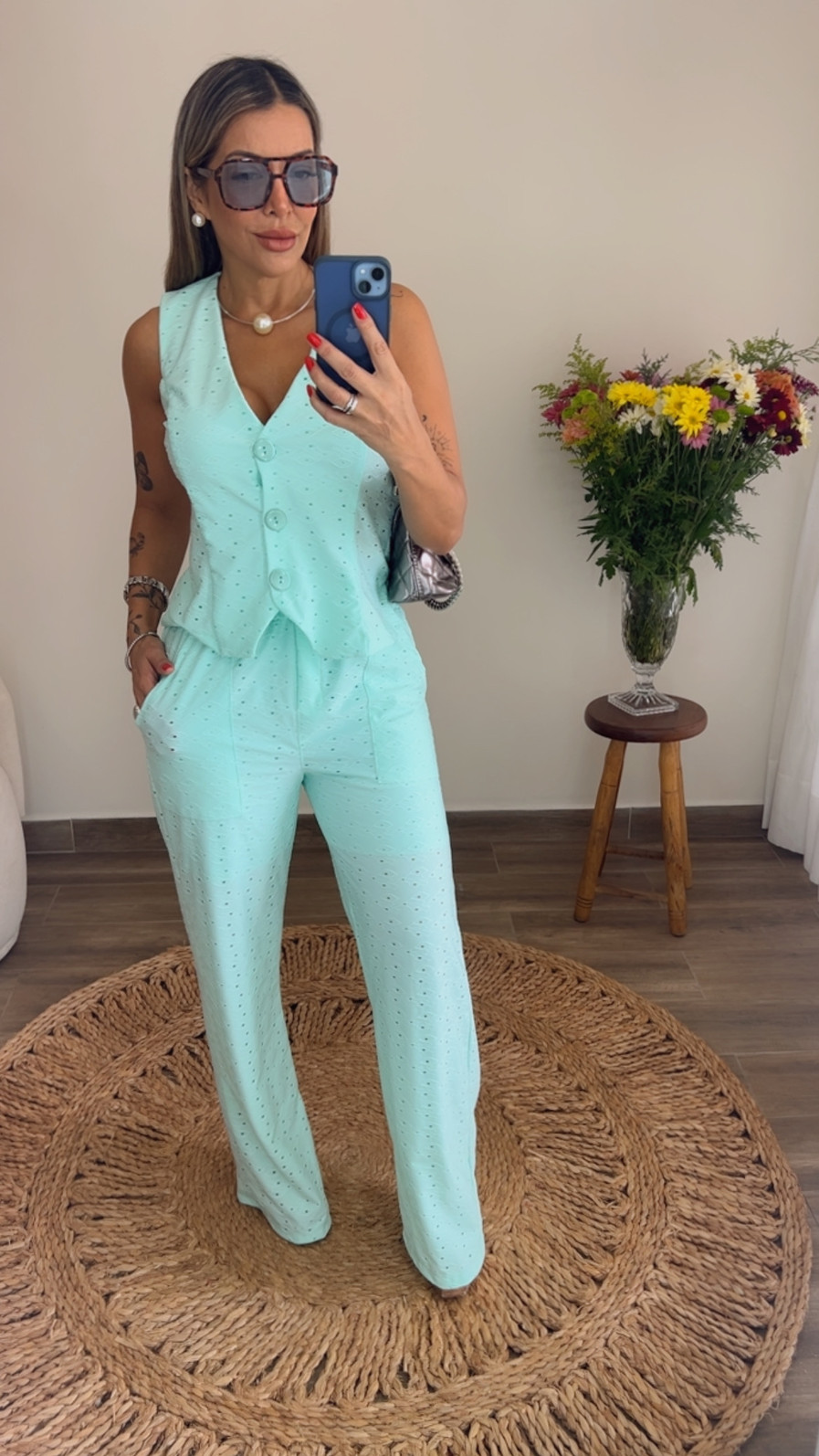 Conjunto em Malha Lasie Kate Verde Menta Conjunto em Malha Lasie Kate Verde Menta
