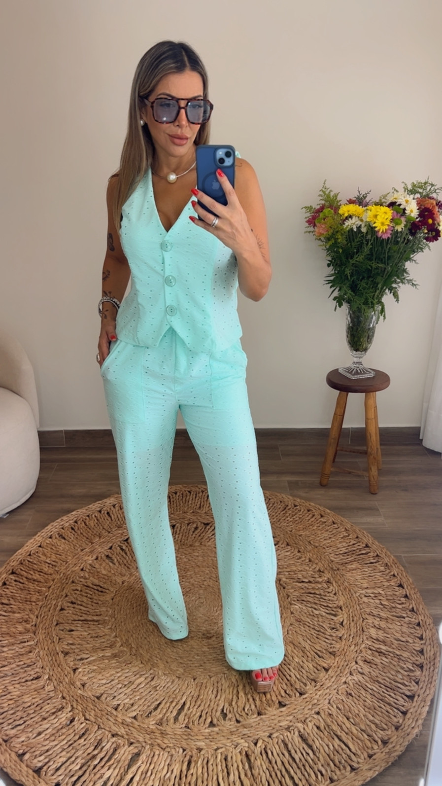Conjunto em Malha Lasie Kate Verde Menta Conjunto em Malha Lasie Kate Verde Menta