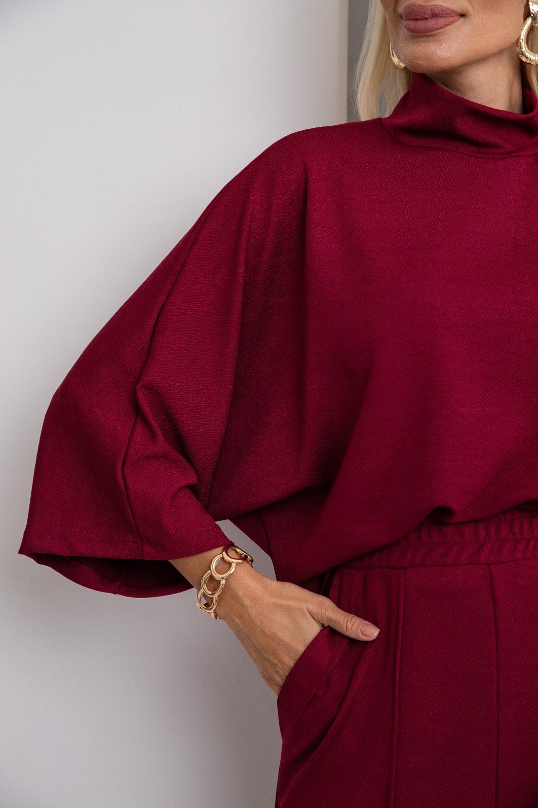 Conjunto em malha Crepe marsala Maite Conjunto em malha Crepe marsala Maite