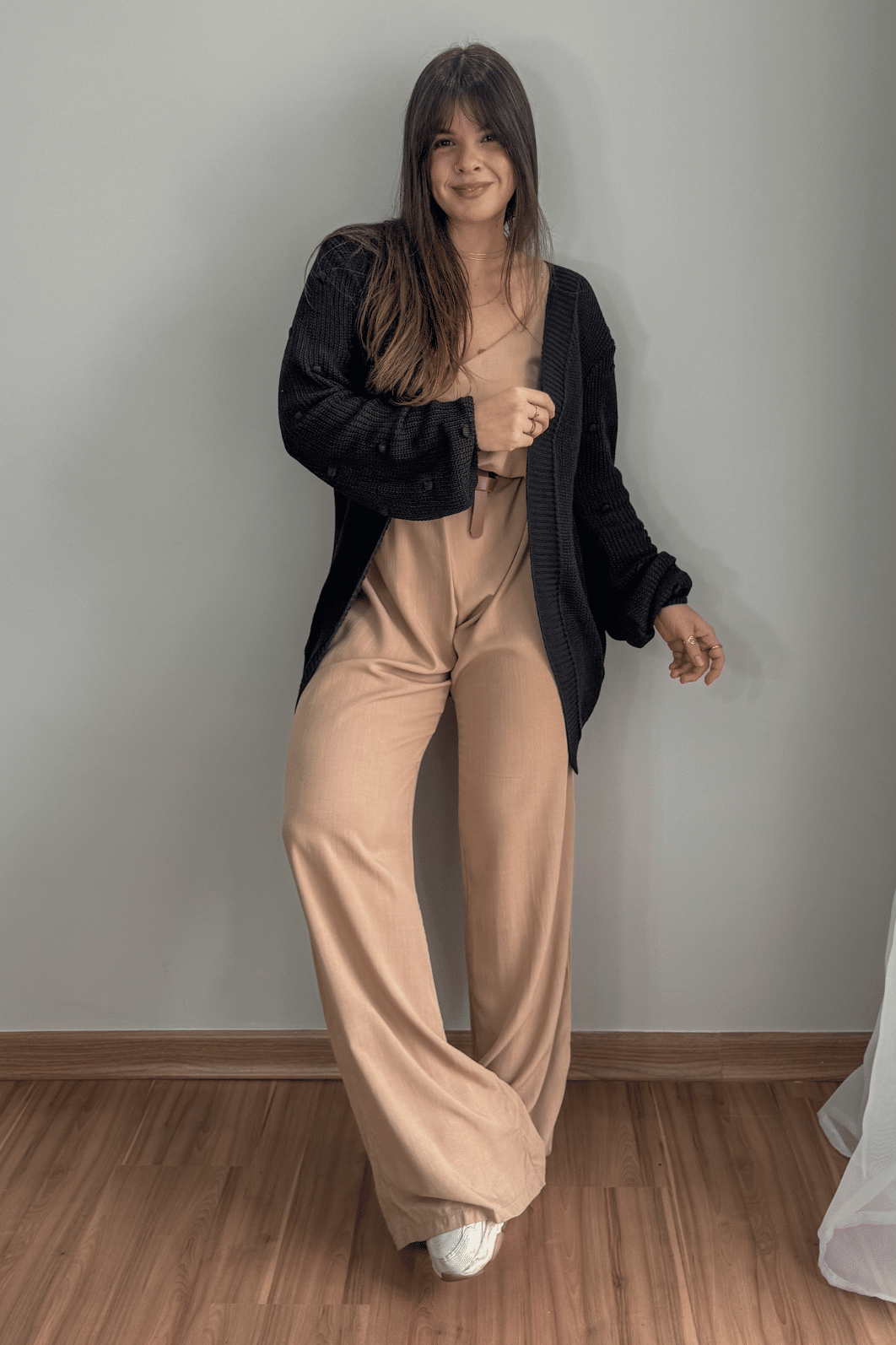 Cardigan em tricô preto Cardigan em tricô preto