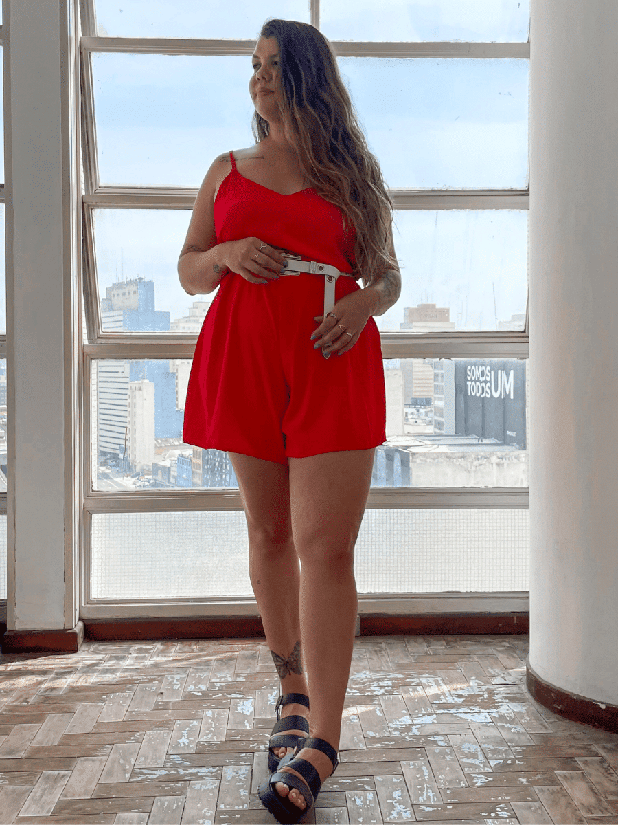 Macaquinho Jully Vermelho Macaquinho Jully Vermelho